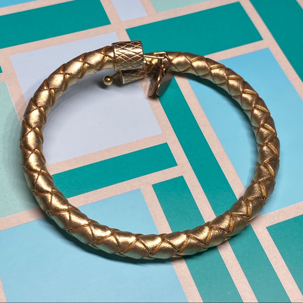 Alex and Ani Sold Out Gold Leather Wrap Bracelet - Picture 2 of 7